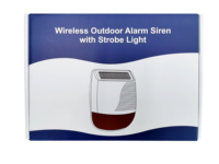 Built-in baterai Lithium bertenaga suara dan Alarm strobo Flash 433MHz nirkabel Outdoor Solar sirene keamanan rumah sirene Alarm