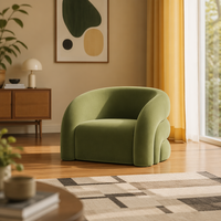 Ensemble de chaises en velours de style nordique minimaliste moderne pour salons, chambres, salons de beauté, maisons d'hôtes - Chaises décontractées couleur crème