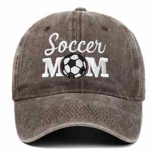 Soccer Mom Embroidered <b>Baseball</b> <b>Cap</b> Wholesale Vintage Soft 6-Panel Cotton Dad Hat - Product Image 4