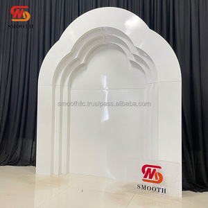 Arco de Hierro Blanco en 3D con Diseño Personalizado SMOOTH para Fondo de Escenario de Boda - Product Image 4