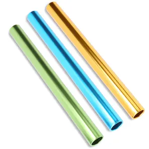 High Quality Custom Logo 2.8CM 3.8CM Colorful Sport Track Field Race Athletic Aluminum Alloy Track Relay Baton For Kids