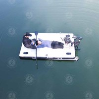 Système de pont flottant gonflable en PVC pour pêche en lac et piscine, plateforme aquatique flottante avec moteur