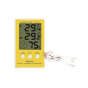 Hygromètre de jardin DC105 pour cour, <span class=keywords><strong>thermomètre</strong></span> intérieur/<span class=keywords><strong>extérieur</strong></span> <span class=keywords><strong>avec</strong></span> fonction <span class=keywords><strong>mémoire</strong></span>/affichage de la température, fabriqué en Chine - Product Image 2
