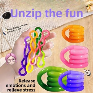 Jouet amusant et anti-stress en plastique pour enfants, changeant de couleur selon la température, à torsion infinie, vente transfrontalière Yqxc - Product Image 2