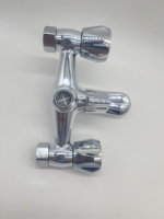 Mitigeur de douche et de bain à double poignée en plastique chromé et acier