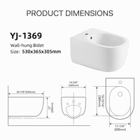 Bidet en céramique à poser au sol, design minimaliste sans rebord, articles sanitaires, pour hôtels et appartements, approvisionnement en gros, OEM ODM