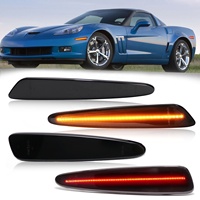 4 Luces LED Laterales Blancas, Ámbar y Rojas para Chevy Chevrolet Corvette C6 2005-13, Luces Indicadoras de Señalización para Guardabarros, Venta al Por Mayor