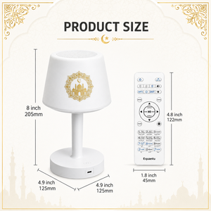 Islamic Quran <b>Speaker</b> <b>LED</b> Night Lamp Touch Control Colorful Lights <b>Bluetooth</b> USB Powered Plastic Design - Product Image 3