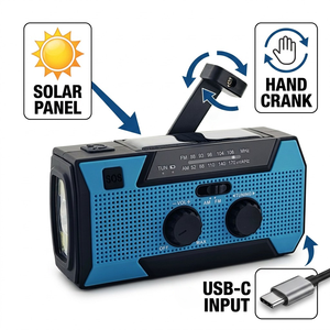 Radio de Emergencia Solar Family Safety Guardian de 5000 mAh con <span class=keywords><strong>Puerto</strong></span> USB-C para Preparación en Caso de Corte de Energía en el Hogar Durante Incendios - Product Image 3