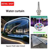 Cortina de Agua para Decoración de Paredes Comerciales en Exteriores, Luces LED de Acero Inoxidable, Cascada Artificial Interior, Fuente de Agua de Lluvia
