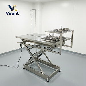 Mesa de Operaciones Eléctrica Veterinaria con Elevador de Tijera y Bandeja de Instrumentos Integrada para Cirugía Animal - Product Image 1