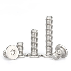Stainless Steel 304 Ultra-Thin Head Bolt M2-M12 Allen Bolt with Hex Socket <b>Plain</b> <b>Cap</b> Screw to Standard - Product Image 2