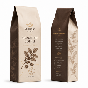 Bolsas de Café de un Solo Uso, Reciclables, de Material PE, con Válvula de Desgasificación, 250g, Impresión de Logotipo Personalizado OEM al por Mayor, para Envasado de Alimentos y Café - Product Image 1