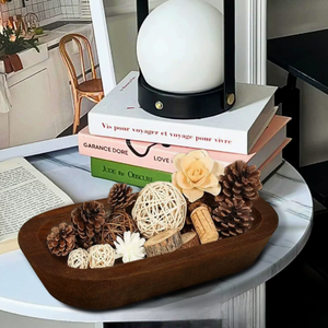 Bols <span class=keywords><strong>à</strong></span> pâte ovales rustiques en bois naturel, récipients <span class=keywords><strong>à</strong></span> bougies pour la fabrication de bougies DIY, décoration de maison de style campagnard et centre de table - Product Image 3