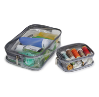 Étui à crayons en PVC transparent, boîte à crayons Portable en vinyle, sac à crayons en plastique étanche à fermeture éclair