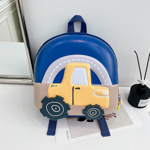 New Kids Hard Shell Kindergarten Backpack Cute Anime Car Shape <b>Mini</b> Children School Bag With Lunch Bag - Product Image 1