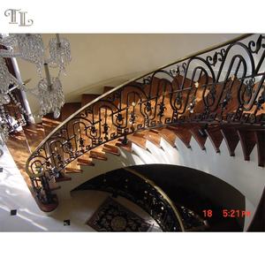 TL Balustrade d'escalier en fer forgé, Garde-corps <span class=keywords><strong>de</strong></span> balcon, Design <span class=keywords><strong>de</strong></span> balustrade d'escalier en fonte, Main courante - Product Image 6