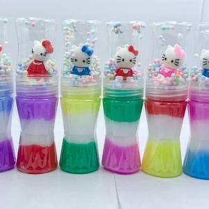 Nuovo Design Kit Slime a Due Livelli a Forma di S con Bottiglia Media, Colore Crema Misto e Bambola Gattino - Product Image 1