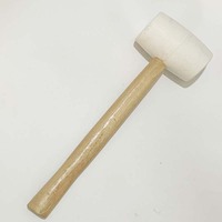 Marteau en caoutchouc blanc OEM à manche en bois pour installation de planchers et de lattes de lit, antichoc, micro-balles, fourni directement par l'usine