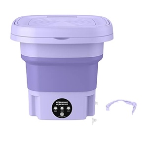 Pequeño tipo de cubo portátil completo semiautomático lavado ropa interior calcetines ropa de bebé deshidratación una lavadora plegable - Product Image 1