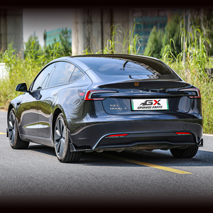 GX บอดี้คิทสำหรับ Tesla <span class=keywords><strong>Model3</strong></span> 2023 + บั๊มเปอร์บั๊มเปอร์หลังแบบมีมุมตรงขอบโบลท์ติดแน่นพอดีไม่มีการดัดแปลง ABS Tesla diffuser - Product Image 5