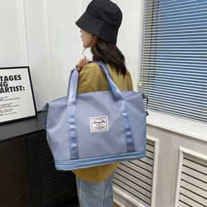 Bolsa de Viaje Extensible de Doble Capa, con Separación para Artículos Secos y Húmedos, Ligera, de Poliéster, Gran Capacidad, Transpirable, 1 Capa - Product Image 3