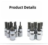Kit d'outils à main multifonctions pour réparation automobile et domestique avec étui rigide, ensemble de clés à douille hexagonales, 13 pièces