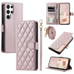 Factory Custom Luxus Sam S24 Ultra Brieftasche Cover Diamond Design Telefon hülle mit Hands ch laufe und Griff inklusive - Product Image 2