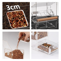 Mangeoire à oiseaux en plastique suspendue sans gâchis mangeoire automatique pour perroquets pour petites perruches inséparables de taille moyenne canari