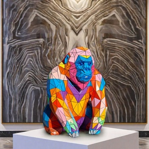 Benutzer definierte große Outdoor-Statue Einkaufs zentrum Riesen dekoration Skulpturen moderne Kunst Glasfaser Gorilla Känguru - Product Image 5