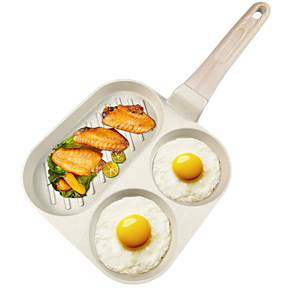 Bán Buôn 3 Trong 1 Không Dính Vuông Cảm Ứng Dưới Chảo Cho Bữa Sáng Không Dính Trứng Bánh Bít Tết 3 Lỗ Chảo - Product Image 5