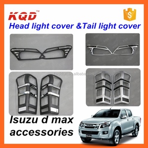 ฝาครอบไฟท้ายสีดำด้าน อุปกรณ์ตกแต่งฝาครอบไฟท้ายสำหรับ Dmax 2014 ฝาครอบไฟท้ายโครเมียม อะไหล่สำหรับ Isuzu Dmax - Product Image 2