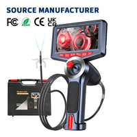 Boroscope articulé bidirectionnel pour l'aviation avec commande par joystick et écran IPS 4,5 pouces avec 6 LED pour le contrôle des pales de turbine et les travaux d'entretien