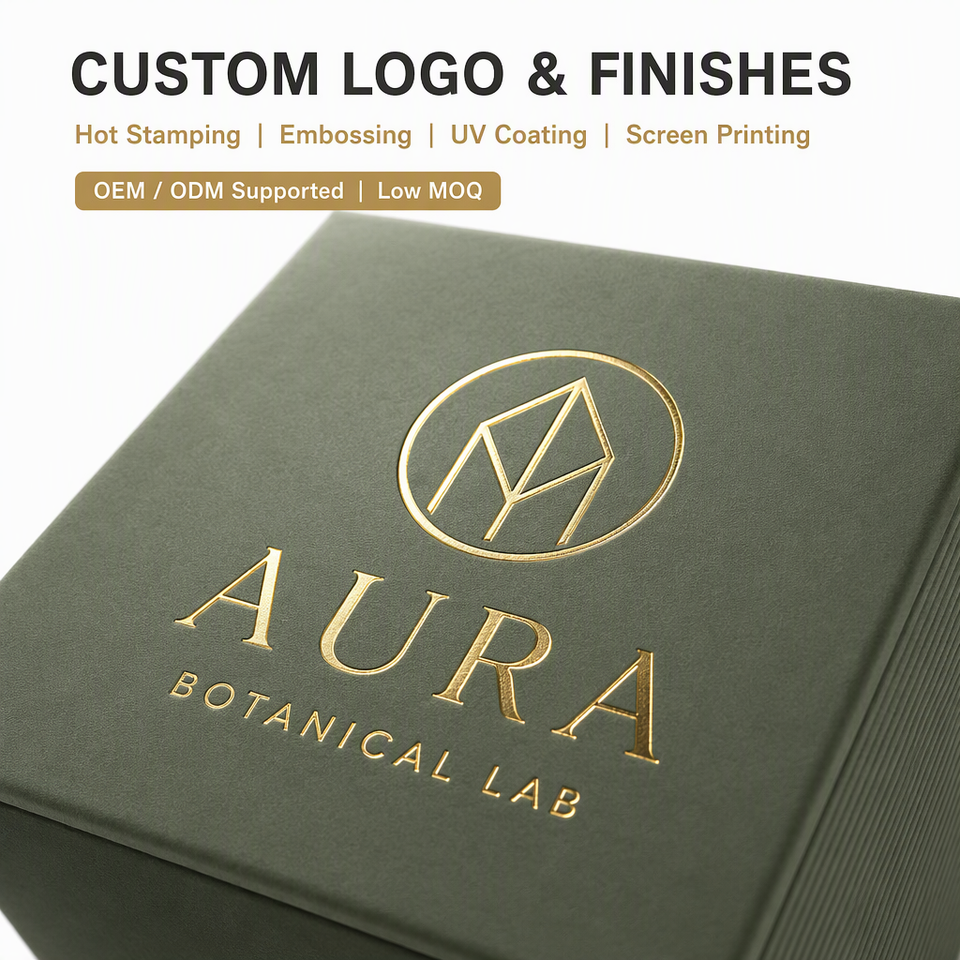 Custom Paper Packaging Box Foldable Gift Box Gold Foil Stamping Matte ...