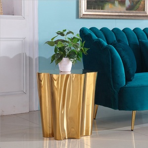 Hot Sale Luxury Stainless Steel <strong>Side</strong> <strong>Tables</strong> <strong>Sofa</strong> Rose Gold Round Coffee <strong>Table</strong> for Living Room Modern - Product Image 1