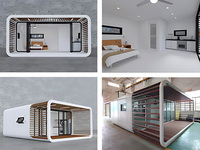 Maison capsule spatiale préfabriquée moderne en verre, maison de vacances, villa de resort, glamping à vendre
