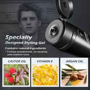 เจลจัดแต่งทรงผมสำหรับผู้ชาย,เจลทำความสะอาดเข้มข้นสำหรับผม48ชั่วโมงมีความยืดหยุ่นถือได้ดูคลาสสิกไม่มีเกล็ดแห้งหรือสารตกค้าง - Product Image 4