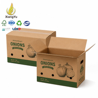 Op maat gemaakte, extra sterke, hoogwaardige B-flute geventileerde golfkartonnen dozen voor het verpakken van groenten, aardappelen, fruit en uien in bulk.