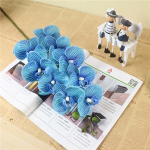 K01333 simulation tactile réelle latex artificiel PU phalaenopsis orchidées fleurs décor faux orchidées - Product Image 2