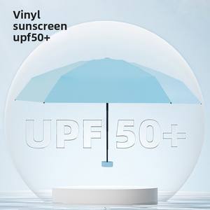 Sac à fermeture éclair en cuir créatif, parapluie de protection solaire à six plis, pliable et portable, parapluie publicitaire exquis - Product Image 4