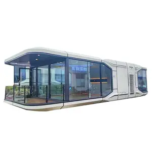 Hiện đại 40ft container nhà được trang bị cabin biệt thự nhà với viên nang văn phòng sống Vỏ làm bằng thép và bánh sandwich Bảng điều khiển vật liệu