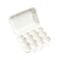 Boîte à œufs en bagasse de canne à sucre biodégradable à 12 alvéoles, écologique, compostable, en pulpe moulée, pour œufs biologiques