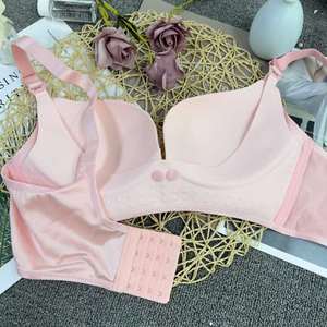 Soutien-gorge d'allaitement à faible coût allaitement rembourré soutien-gorge visage lisse Type ouvert soutien-gorge de sommeil d'allaitement maternel avant l'alimentation du bébé - Product Image 5