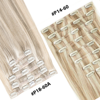 Extensions de cheveux à clips 100% naturelles, cuticules alignées, non traitées, lisses, cheveux caucasiens, Honor Hair