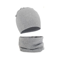 2Pcs/Set Set Topi dan Syal Rajut Custom Logo Huruf Warna Solid, Lembut, Elastis, Tahan Dingin, Dapat Disesuaikan