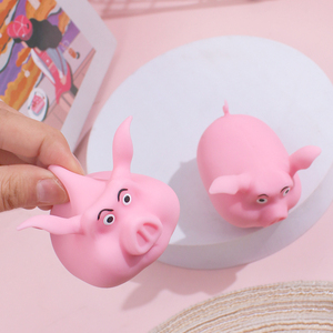 ของเล่นบีบรูปหมูน่ารักแบบขายส่ง ของเล่นบีบสควิชชี่สำหรับเด็ก ของเล่นบีบแก้เครียด มีเสียง นุ่ม ทำจากยาง ขนาดเล็ก - Product Image 2