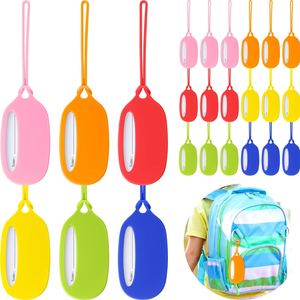 Etiquetas de Equipaje de Silicona Ovaladas Personalizadas, Brillantes y Duraderas, Porta Identificaciones de Maleta de Viaje, Flexibles y Suaves, Otoño Primavera - Product Image 1