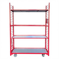 Chariot de serre robuste à quatre roues pour plantes et fleurs, idéal pour l'agriculture, la culture de champignons, portable, OEM