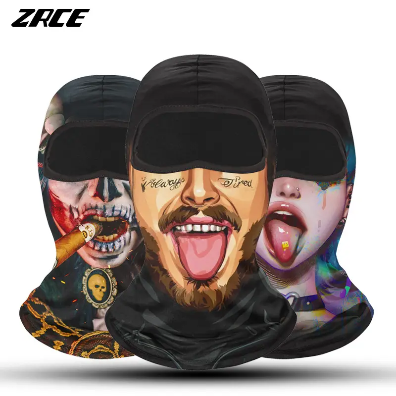 Fashion Promotional Funny 3D Digital Print Balaclava Custom Logo Sports Halloween Designer Ski Mask