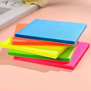 กระดาษโน้ตแบบมีกาวในตัว 50 แผ่น สีเรืองแสง หลายสี รูปทรงสี่เหลี่ยม สำหรับจดบันทึกประจำวัน ทำเครื่องหมายเอกสาร ใช้ในสำนักงาน - Product Image 3